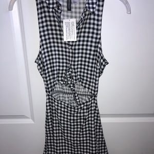 Checkered short dress